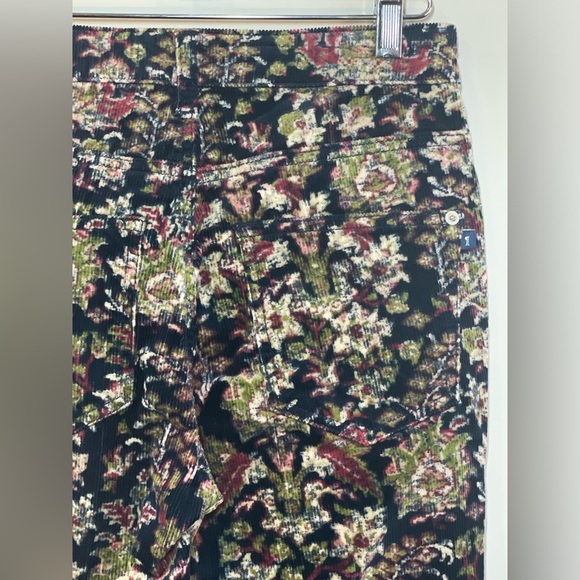 NWT Pilcro for Anthropologie The Icon Flare Corduroy Pants Navy Background Sz 27 - Picture 11 of 16